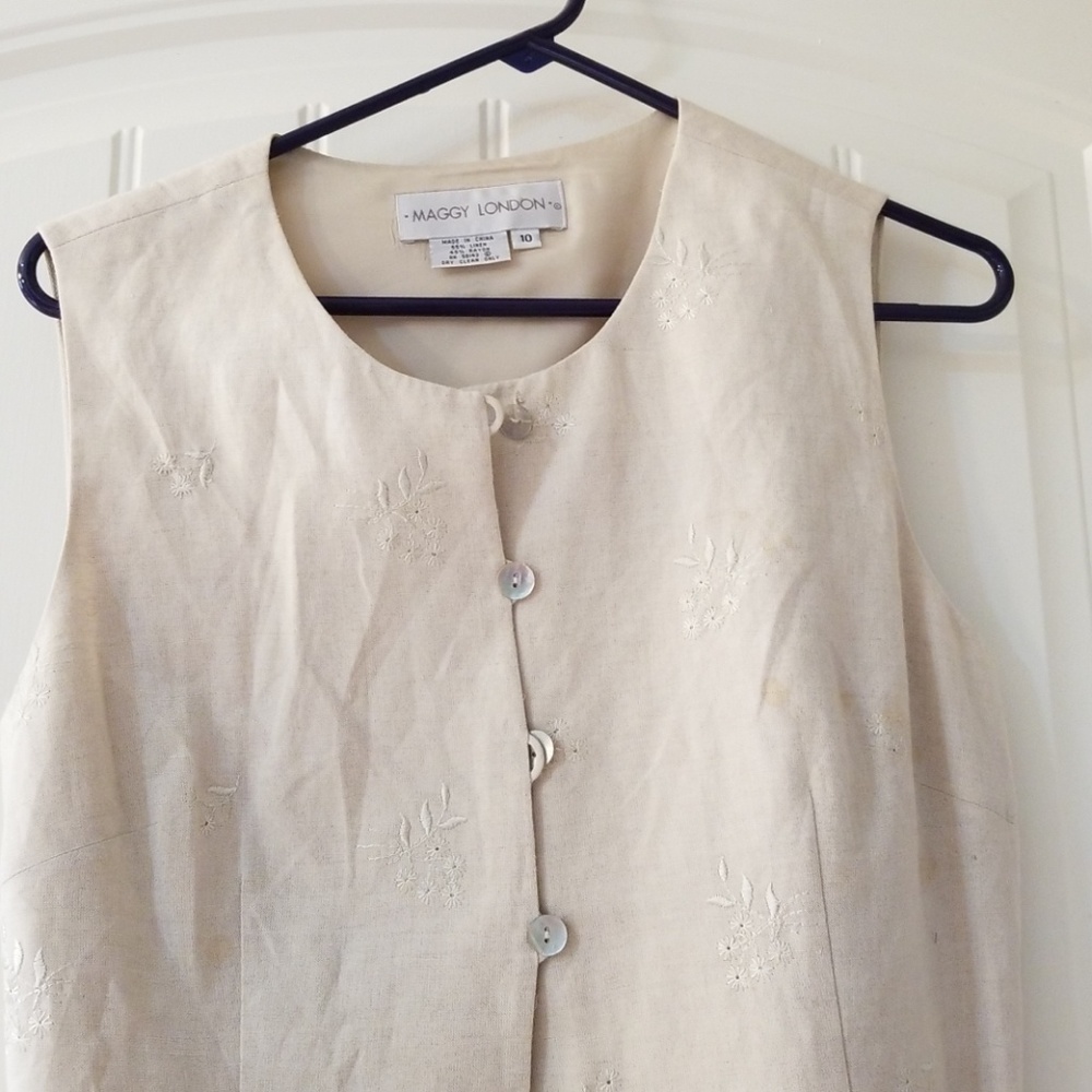Linen Sleeveless Pantsuit